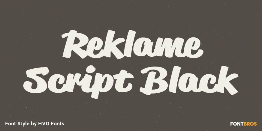 Reklame Script Black Poster