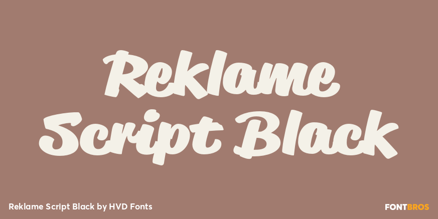 Reklame Script Black Poster