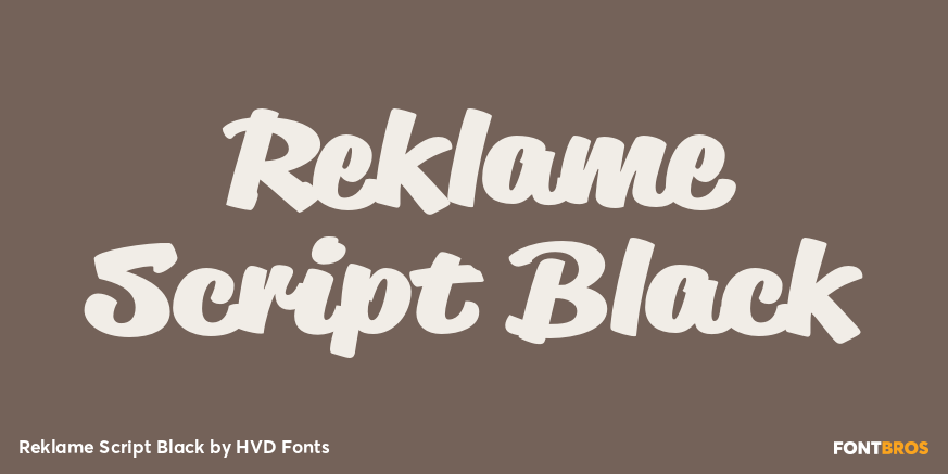 Reklame Script Black Poster