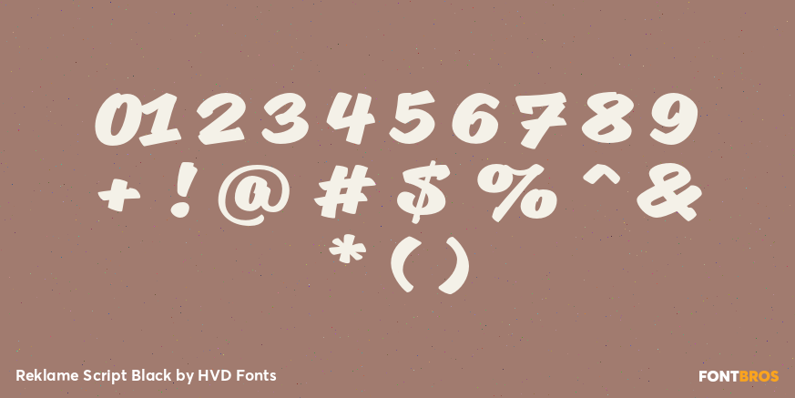 Reklame Script Black Font Poster #4