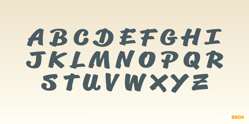 Reklame Script Black Font Poster #1