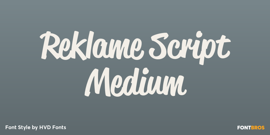 Reklame Script Medium Poster