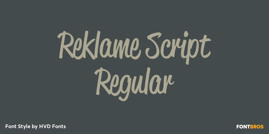 Reklame Script Regular Poster