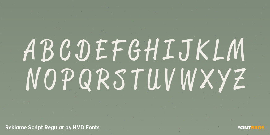 Reklame Script Regular Font Poster #2