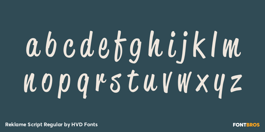 Reklame Script Regular Font Poster #3