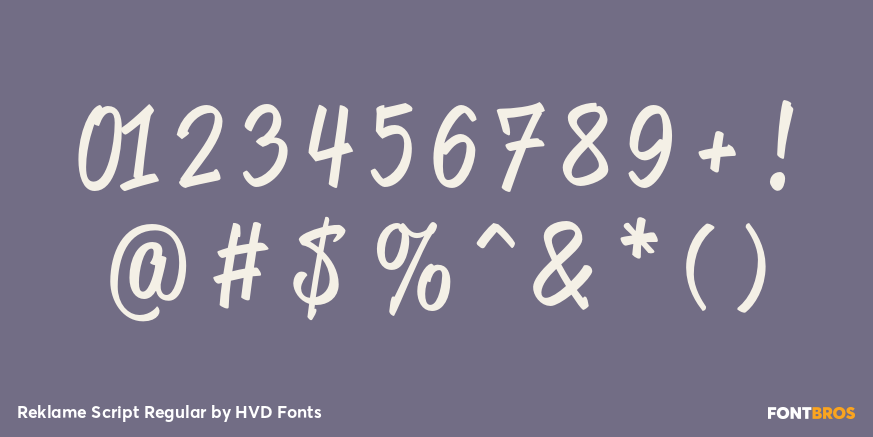 Reklame Script Regular Font Poster #4