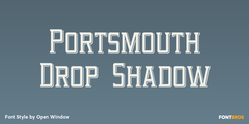 Portsmouth Drop Shadow Poster