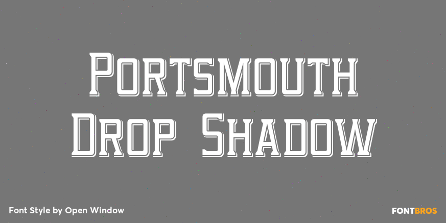 Portsmouth Drop Shadow Poster