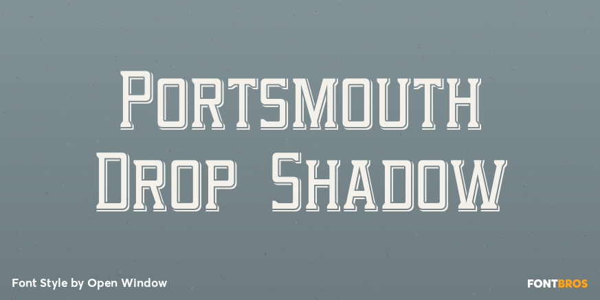Portsmouth Drop Shadow Poster