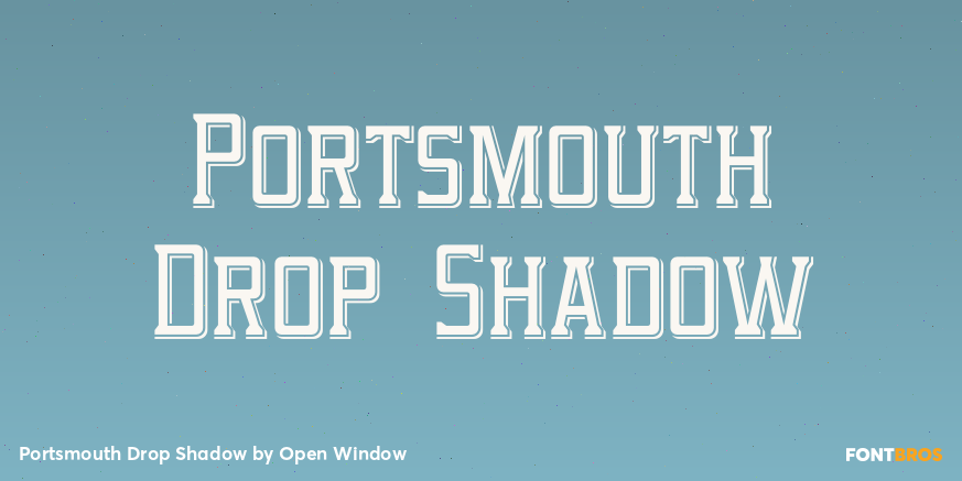 Portsmouth Drop Shadow Poster