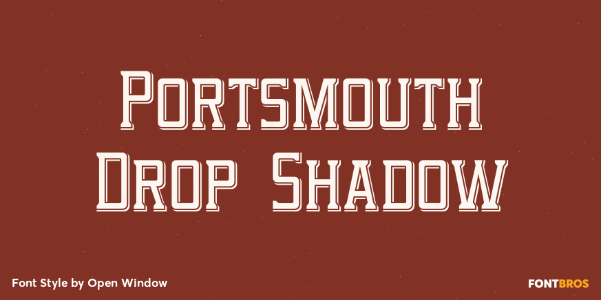 Portsmouth Drop Shadow Poster