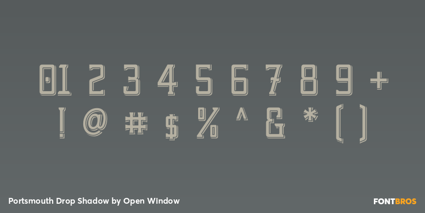 Portsmouth Drop Shadow Font Poster #4