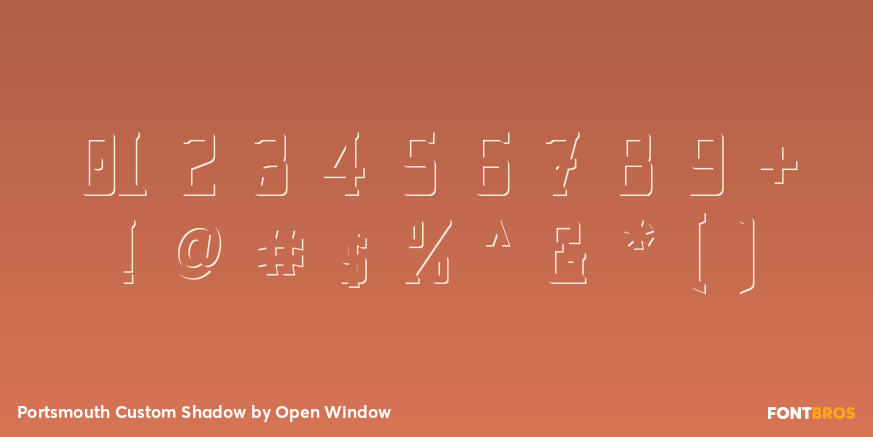 Portsmouth Custom Shadow Font Poster #1