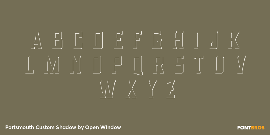 Portsmouth Custom Shadow Font Poster #2