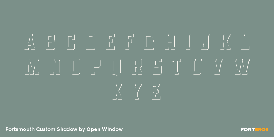 Portsmouth Custom Shadow Font Poster #3