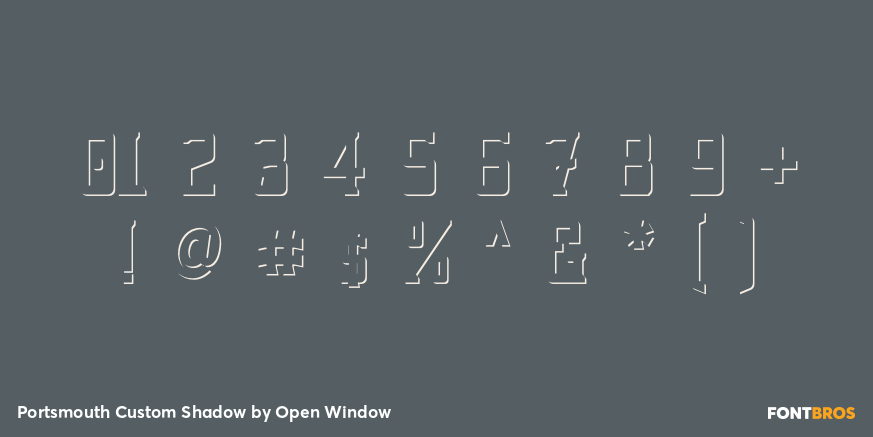 Portsmouth Custom Shadow Font Poster #4