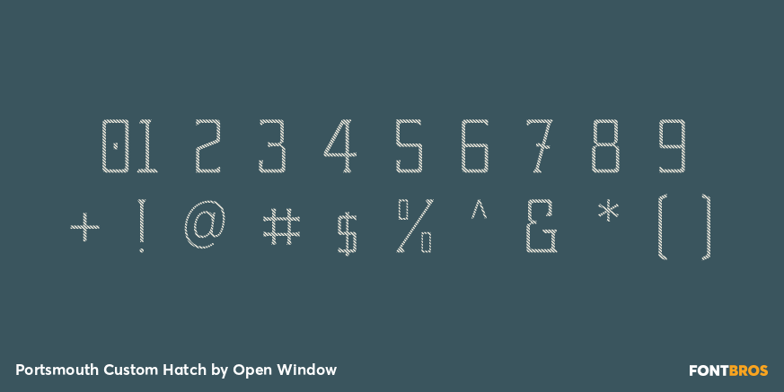 Portsmouth Custom Hatch Font Poster #1