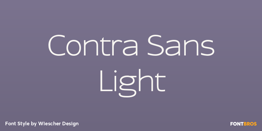 Contra Sans Light Font Poster #1