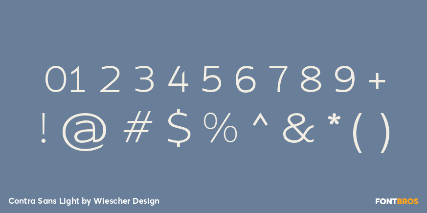 Contra Sans Light Font Poster #4