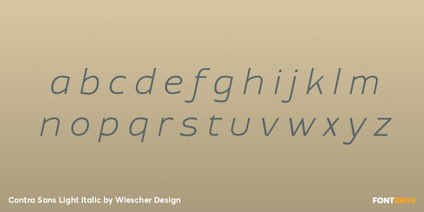 Contra Sans Light Italic Font Poster #3