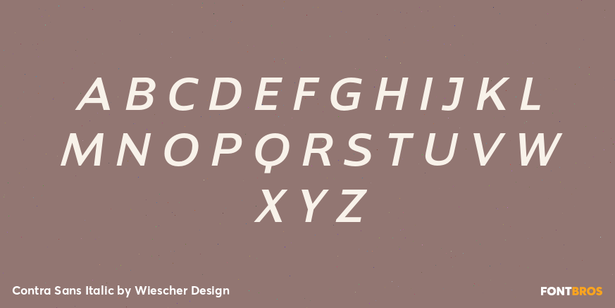 Contra Sans Italic Font Poster #2