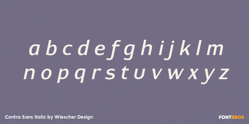 Contra Sans Italic Font Poster #3