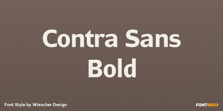 Contra Sans Bold Font Poster #1