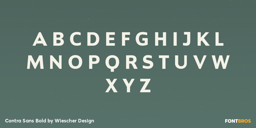 Contra Sans Bold Font Poster #2