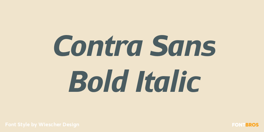 Contra Sans Bold Italic Font Poster #1