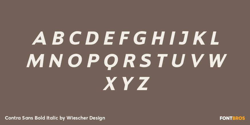 Contra Sans Bold Italic Font Poster #2