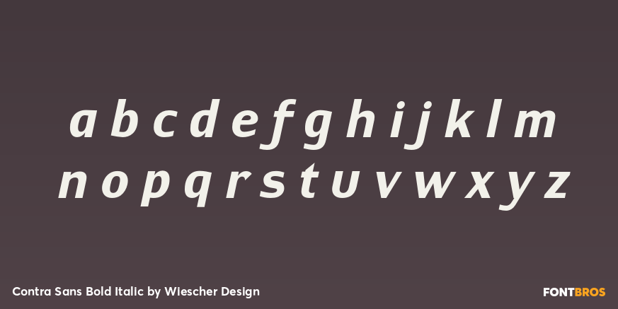 Contra Sans Bold Italic Font Poster #3