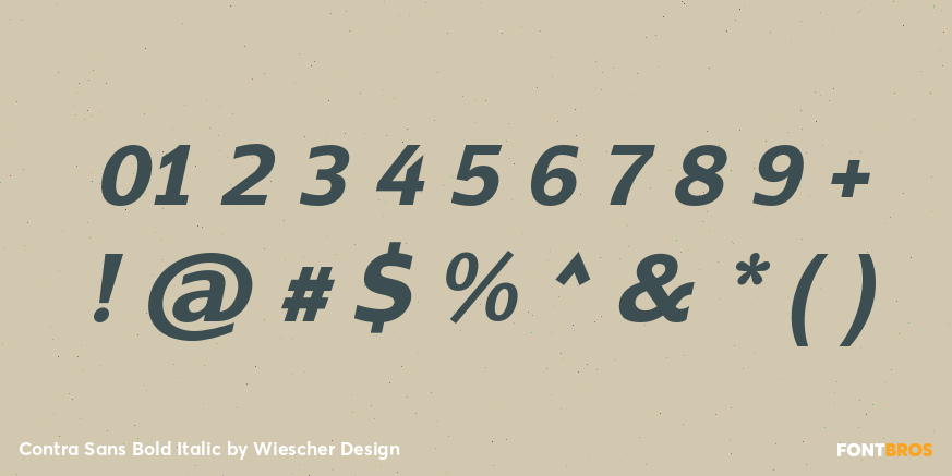 Contra Sans Bold Italic Font Poster #4