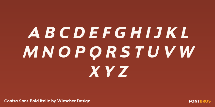 Contra Sans Bold Italic Font Poster #1