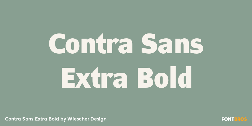 Contra Sans Extra Bold Font Poster #1