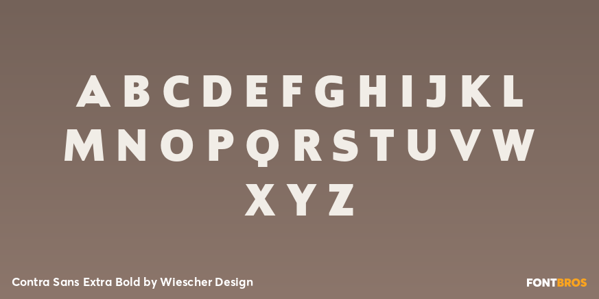 Contra Sans Extra Bold Font Poster #2