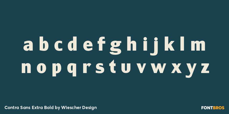 Contra Sans Extra Bold Font Poster #3