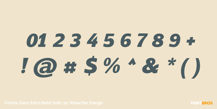 Contra Sans Extra Bold Italic Font Poster #4