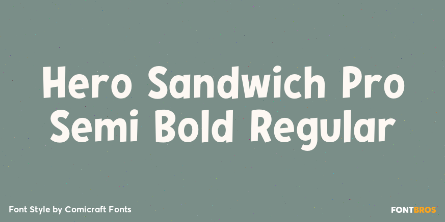 Hero Sandwich Pro Semi Bold Regular Font Poster #1