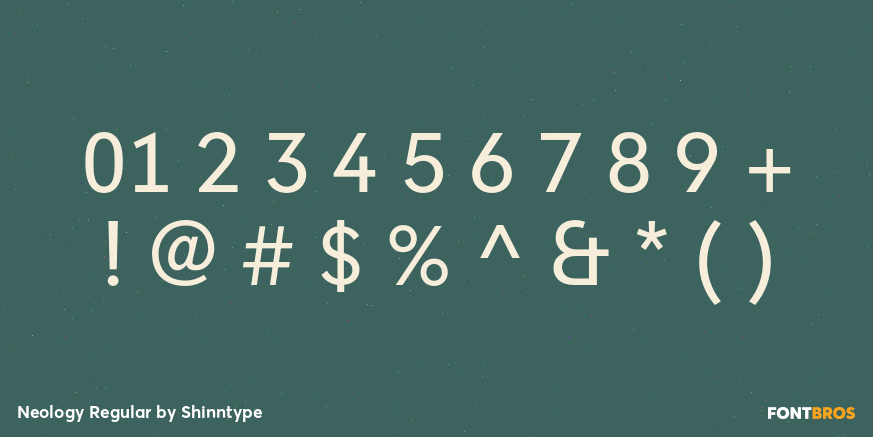 Neology Regular Font Poster #4