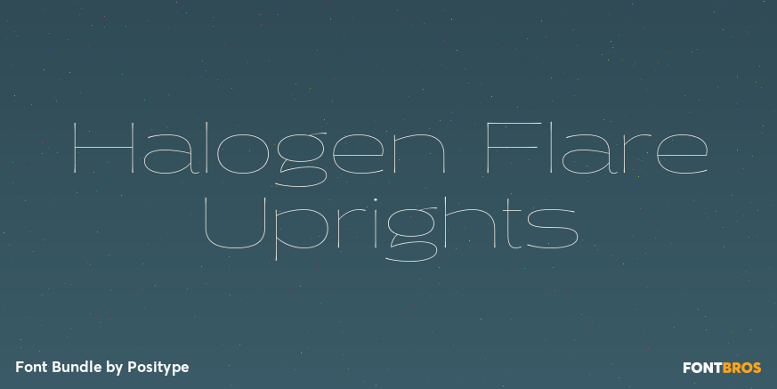 Halogen Flare Uprights Font Poster #1