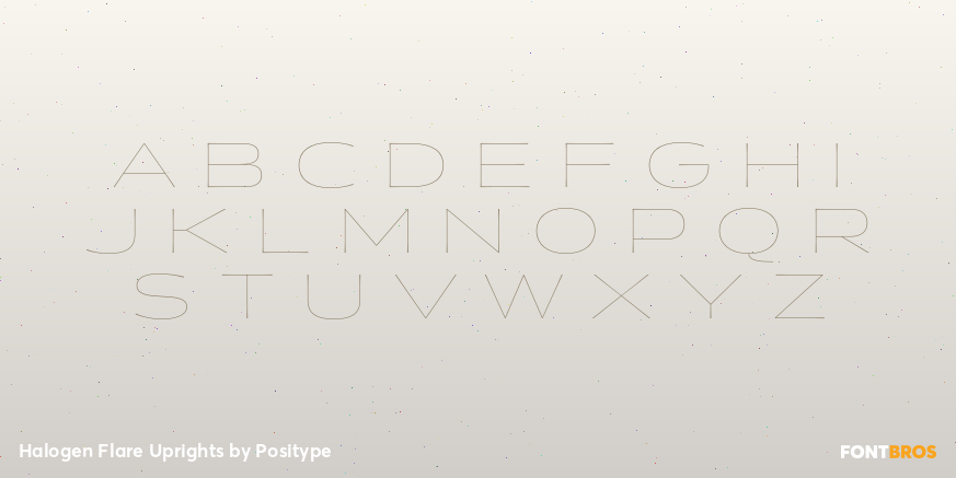 Halogen Flare Uprights Font Poster #2