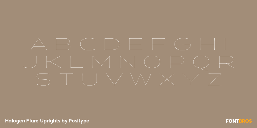 Halogen Flare Uprights Font Poster #1