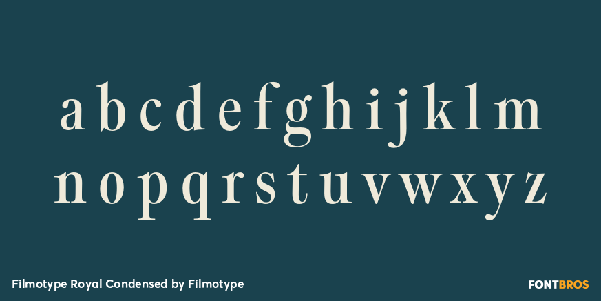 Filmotype Royal Condensed Font Poster #3