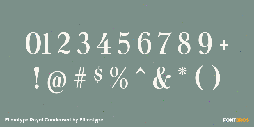 Filmotype Royal Condensed Font Poster #4