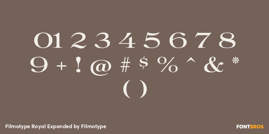 Filmotype Royal Expanded Font Poster #4