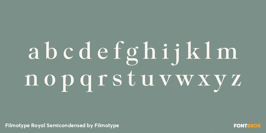 Filmotype Royal Semicondensed Font Poster #3