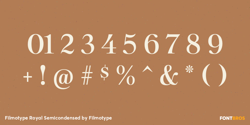 Filmotype Royal Semicondensed Font Poster #4
