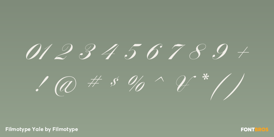 Filmotype Yale Font Poster #4