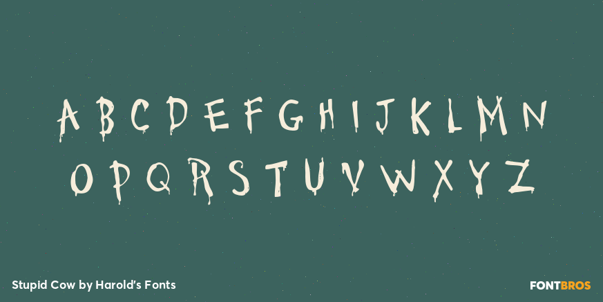 Stupid Cow Font Poster #2