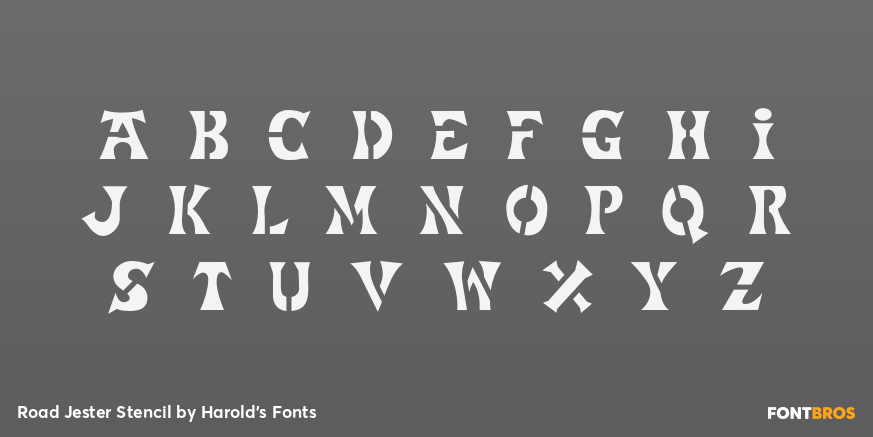 Road Jester Stencil Font Poster #3